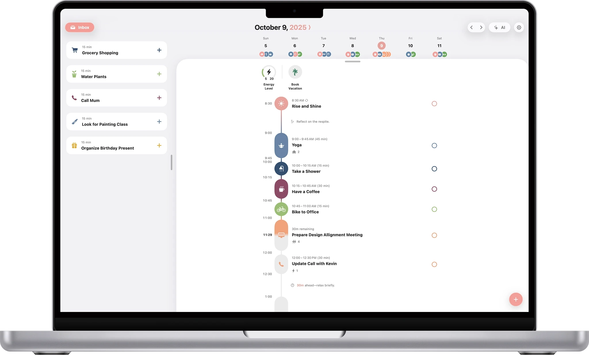 Structured web app on MacBook